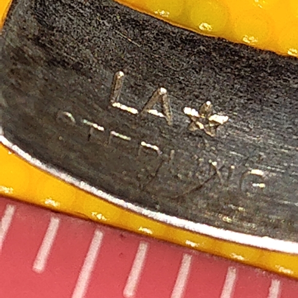 Vintage sterling agate cuff bracelet - Picture 4 of 5